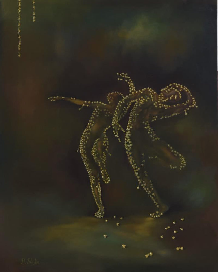 contemporary oil painting titled 'Ghungroo', 48x60 inches, by artist Durshit Bhaskar on Canvas