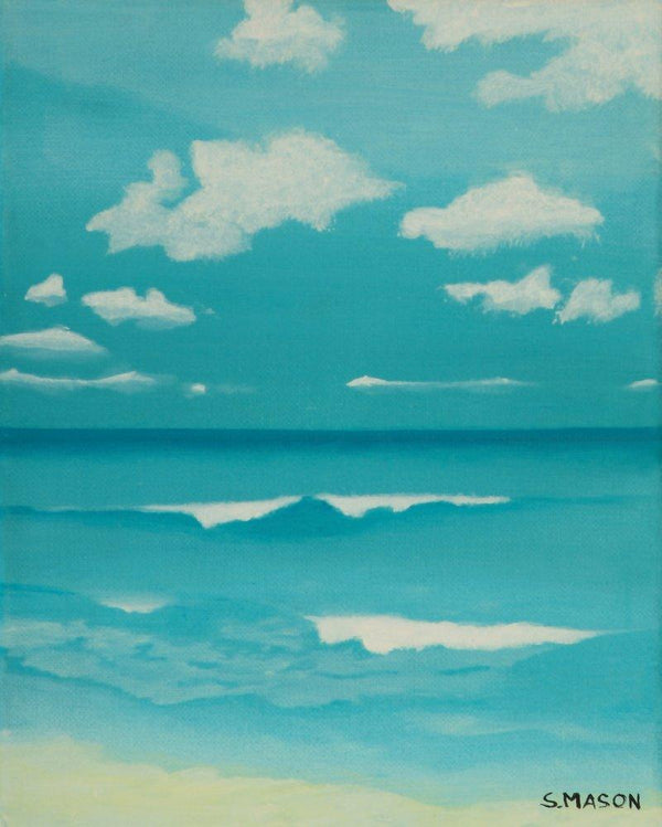 Seascape oil painting titled 'Gone To The Beach', 20x24 inches, by artist SIMON MASON on Canvas