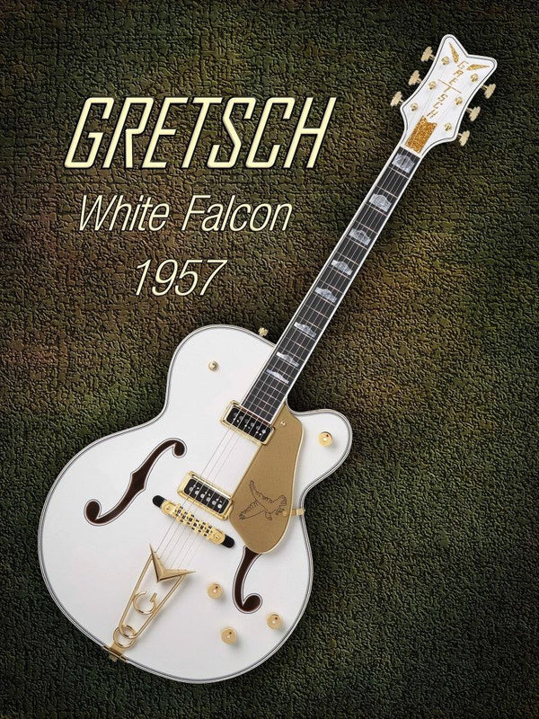 Music photography titled 'Gretsch White Falcon 1957', 15x11 inches, by artist Shavit Mason on