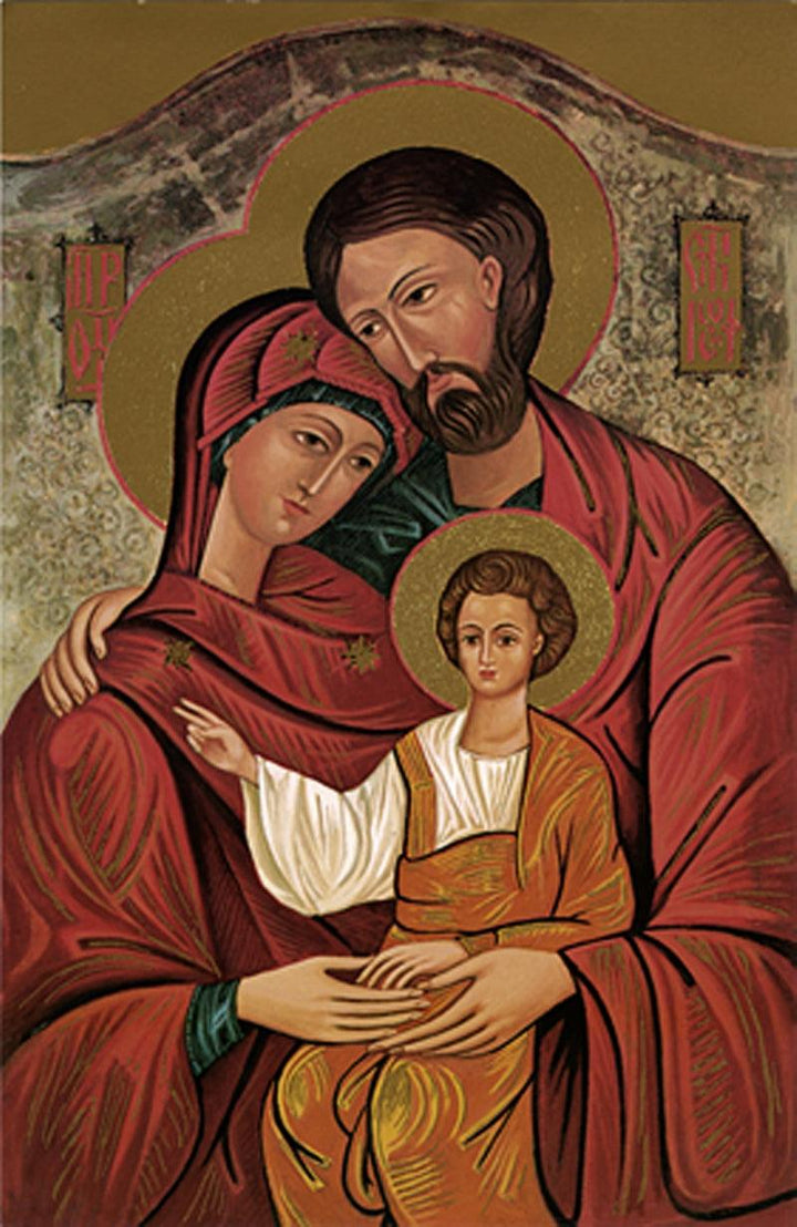 Religious acrylic painting titled 'Holy Family 3', 48x36 inches, by artist Ns Art on Canvas