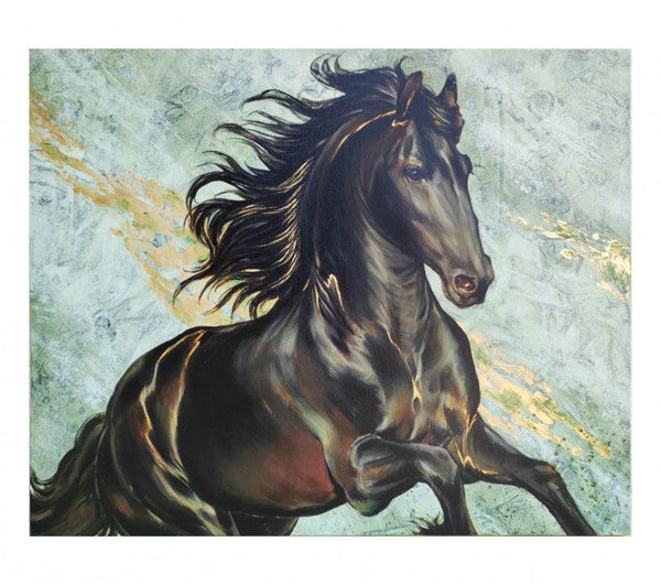 Animals acrylic painting titled 'Horse 05', 24x30 inches, by artist Deven Ramesh Bhosale on Canvas