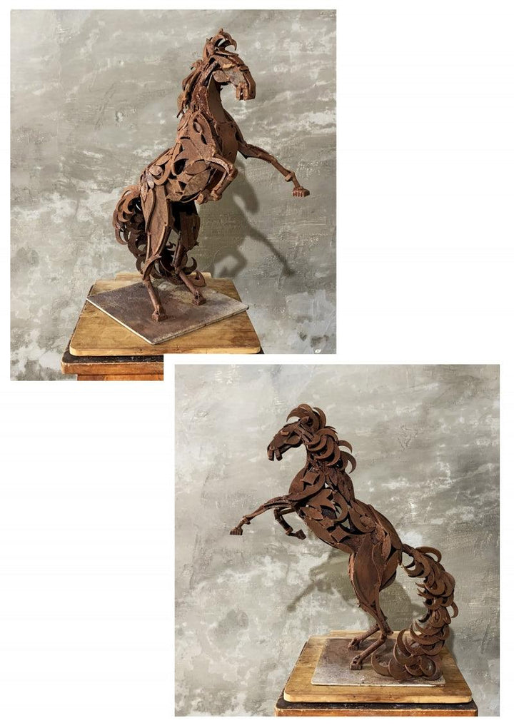 Animals sculpture titled 'Horse 5', 22x19x10 inches, by artist Vinit Barot on Mixedmedia