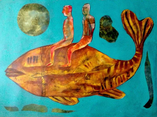 contemporary acrylic painting titled 'Hypothesis Of Journey', 20x28 inches, by artist Ranjith Raghupathy on Canvas