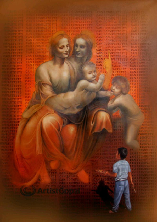 Figurative oil painting titled 'Img 0108 1024x1451', 38x68 inches, by artist Gopal Sharma on Canvas