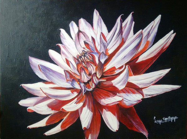 Nature acrylic painting titled 'In full bloom', 18x24 inches, by artist Lasya Upadhyaya on Canvas