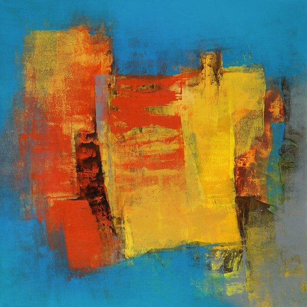 Abstract acrylic painting titled 'In Search Of Soul', 24x24 inches, by artist Siddhesh Rane on Canvas