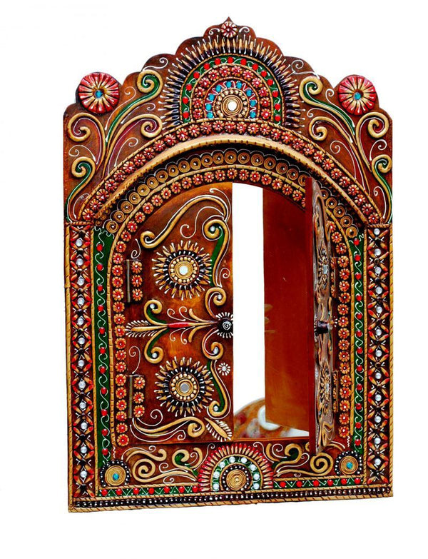 Lifestyle craft titled 'Jharoka I', 24x16 inches, by artist Art Street on wood