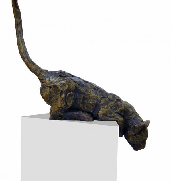 Animals sculpture titled 'Jumping Cat', 19x19x6 inches, by artist Vnayak Rampure on Fiber Glass