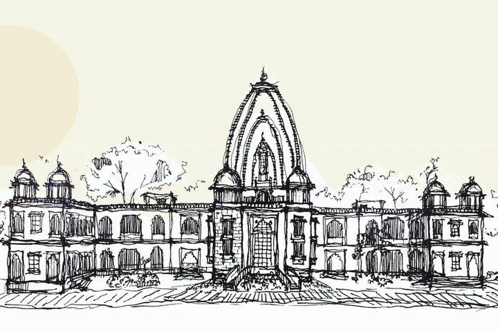 Print Digital Art titled 'Kirti Mandir Baroda', on Canvas by artist Shivani Pikle