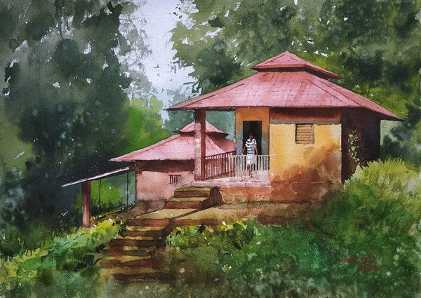 Landscape watercolor painting titled 'Konkan Diaries', 17x12 inches, by artist Niketan Bhalerao on Watercolour On Paper