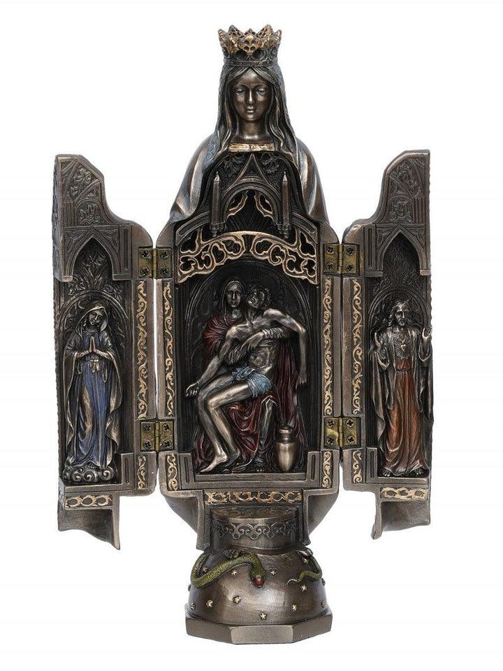 Figurative handicraft titled 'Lady Of Grace', 11x7x3 inches, by artist Brass Handicrafts on Polyresin, Bronze