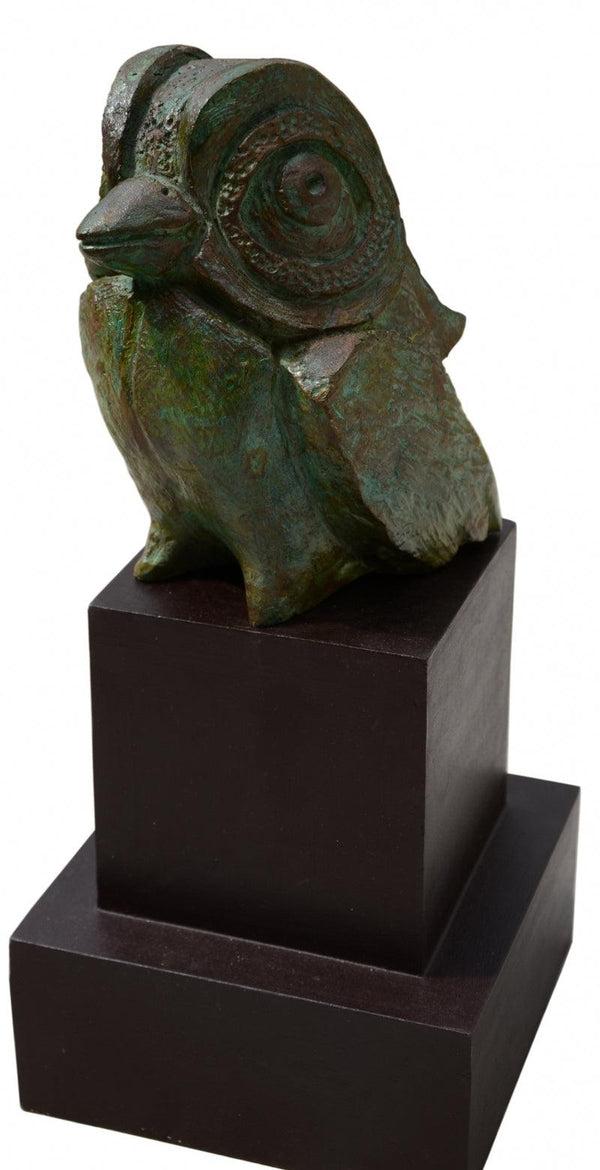 Animals sculpture titled 'Little Bird', 8x6x5 inches, by artist Atish Mukherjee on Bronze