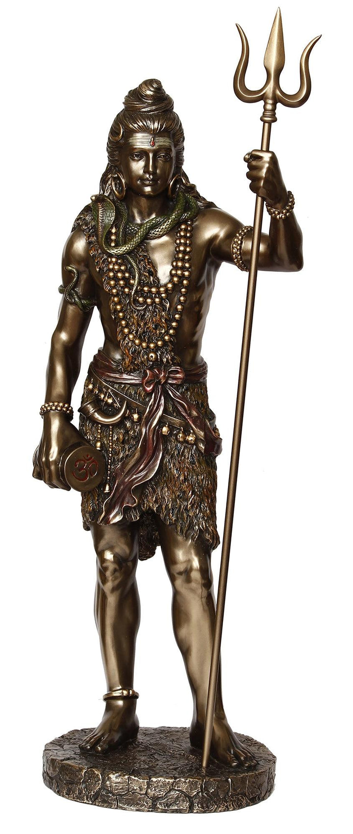 Religious handicraft titled 'Lord Shiva Standing with Trishul', 26x8x8 inches, by artist Brass Handicrafts on Polyresin And Bronze