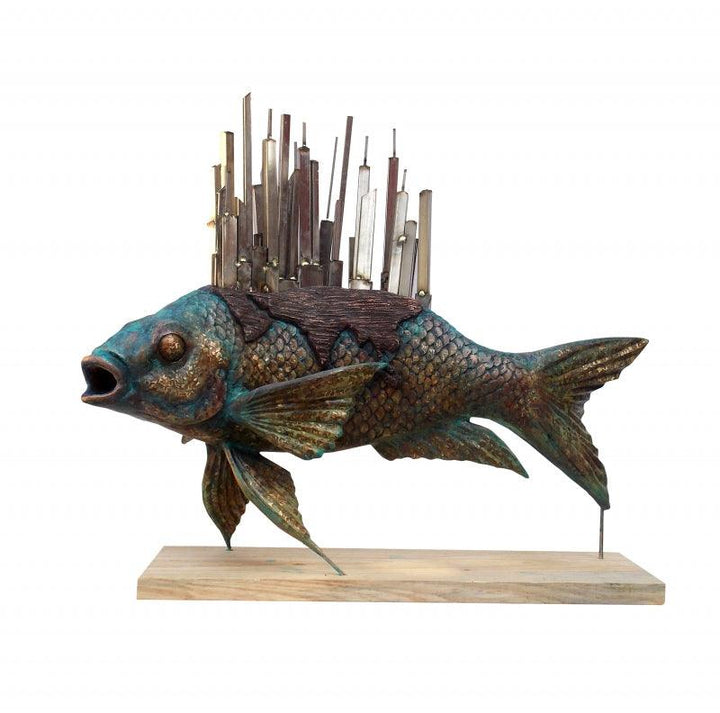 Animals sculpture titled 'Lost Fortune', 37x33x16 inches, by artist Shanee Keshari on Fiberglass, Metal