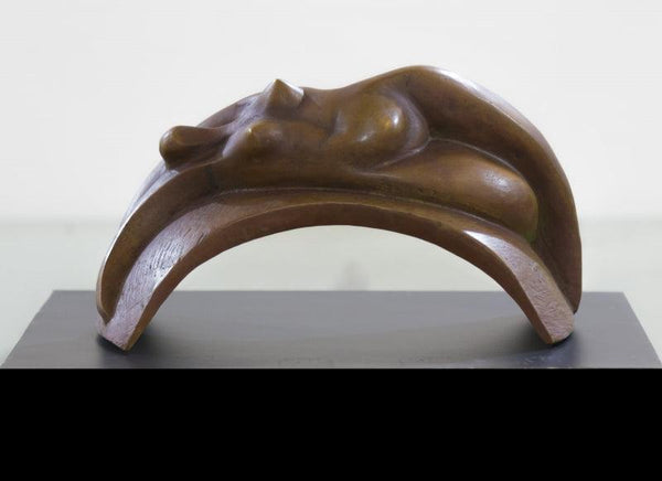 Figurative sculpture titled 'Madalasa', 5x9x5 inches, by artist Rajendra Pradhan on Bronze