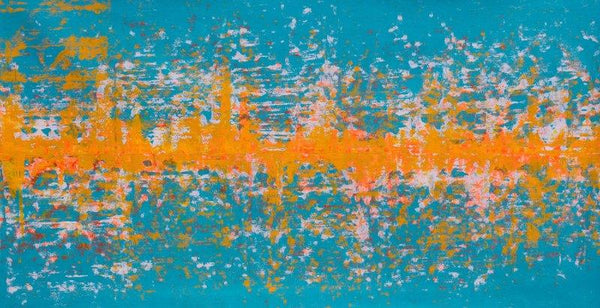 Abstract acrylic painting titled 'Maglev ', 30x58 inches, by artist Sumit Mehndiratta on Canvas