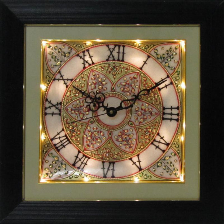 Lifestyle craft titled 'Marble Wall Clock 2', 15x15x2 inches, by artist Ecraft India on Marble