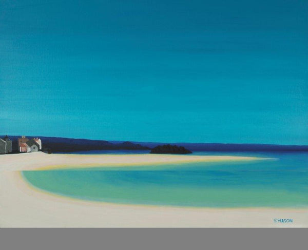 Seascape oil painting titled 'Marizion Beach', 24x20 inches, by artist SIMON MASON on Canvas