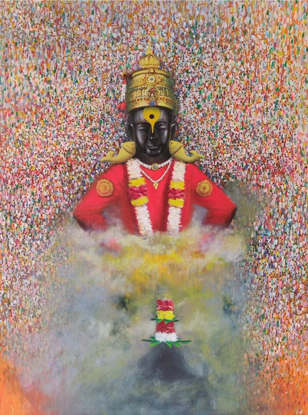 Religious acrylic painting titled 'Mauli', 48x36 inches, by artist Amol Satre on Canvas