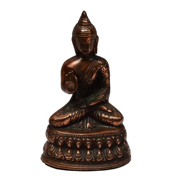 Religious craft titled 'Metal Lord Buddha', 7x5x3 inches, by artist E Craft on Metal