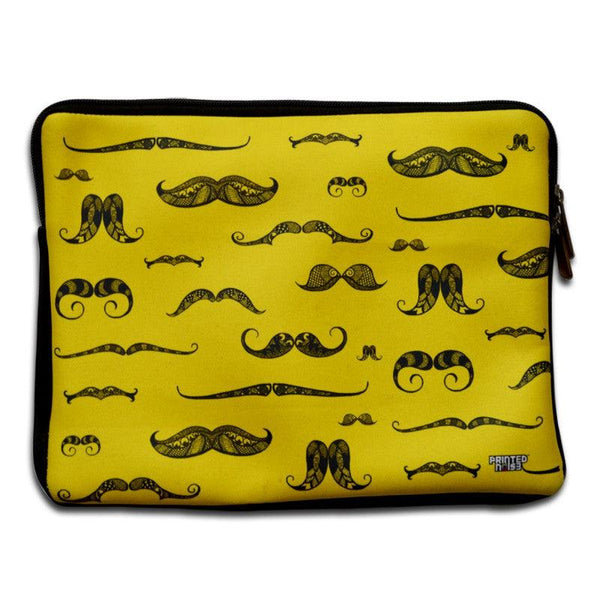 Lifestyle craft titled 'Moustache iPad Sleeve', 8x11 inches, by artist Sejal M on Neoprene