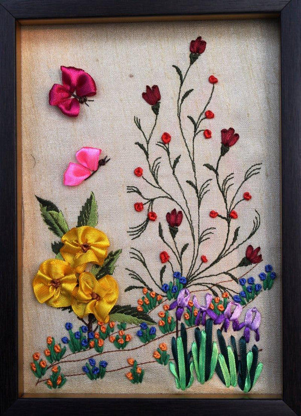 Nature mixed media titled 'MRF 1', 8x10 inches, by artist Mohna Paranjape on Cloth