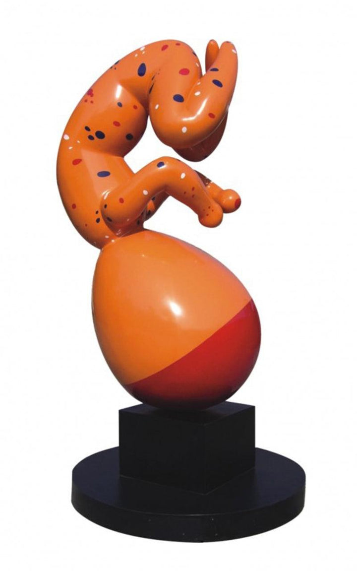 Figurative sculpture titled 'Mummy I Am Growing', 48x24x24 inches, by artist Jayanta Bhattacharya on Mixedmedia