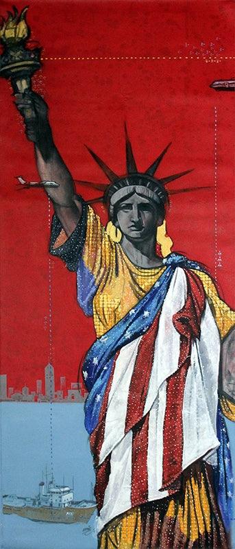 Still-life acrylic painting titled 'My Liberty', 60x24 inches, by artist Ramchandra Kharatmal on Canvas