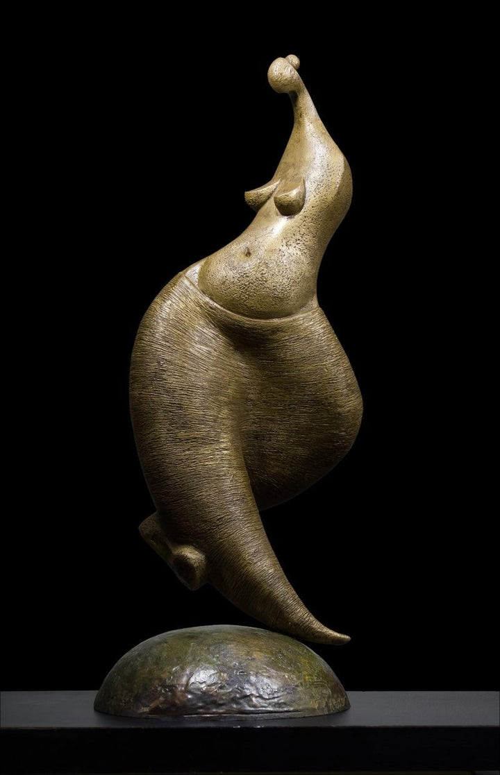 Figurative sculpture titled 'Nartaki The Danseuse', 24x11x10 inches, by artist Rajendra Pradhan on Bronze