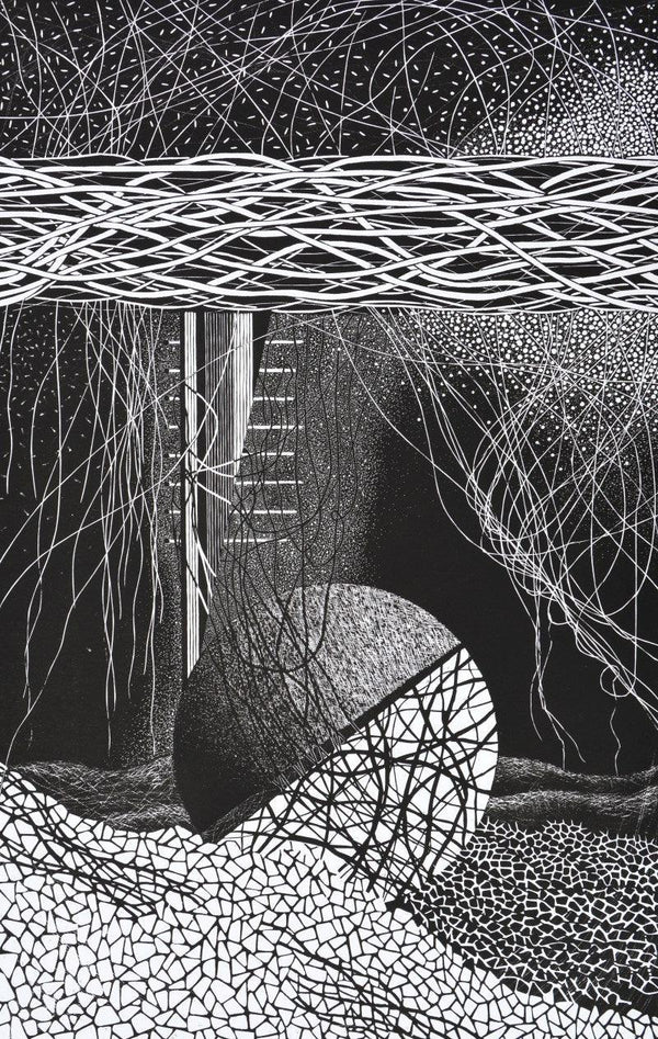 contemporary printmaking titled 'Nature Melody', 40x28 inches, by artist Bikash Senapati on Paper