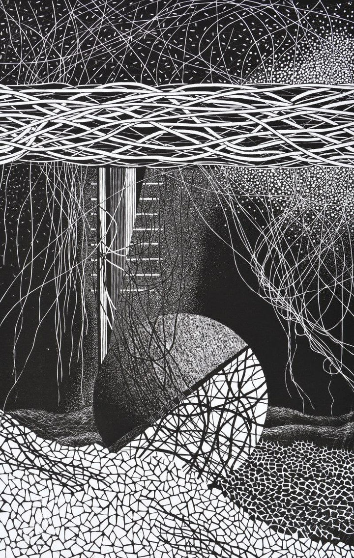 contemporary printmaking titled 'Nature Melody', 40x28 inches, by artist Bikash Senapati on Paper