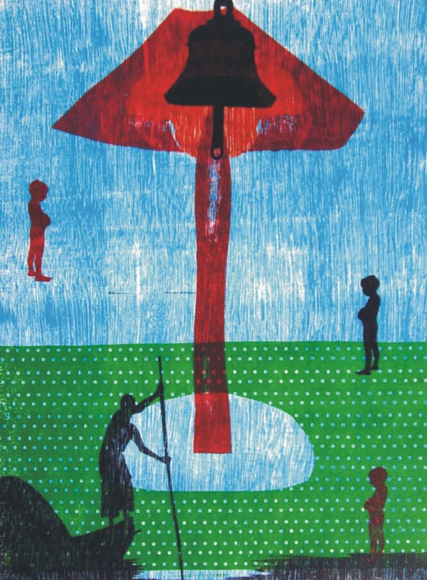 contemporary printmaking titled 'Our World', 16x12 inches, by artist Bikash Acharjee on Paper