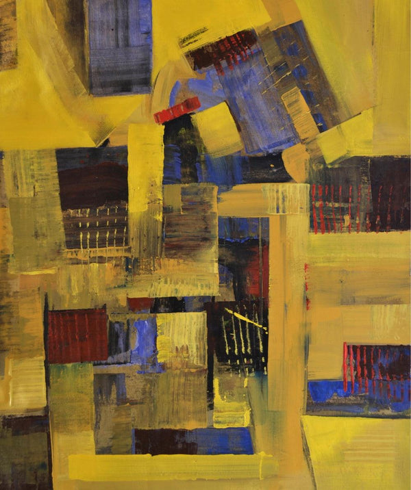 Abstract acrylic painting titled 'Painting 13', 27x23 inches, by artist Tejas Danej on Canvas