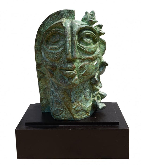 Figurative sculpture titled 'Pholkumari', 14x10x8 inches, by artist Atish Mukherjee on Bronze