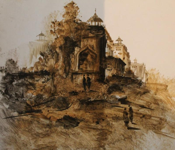 Place watercolor painting titled 'Place ', 9x9 inches, by artist AYAAN GROUP on Paper