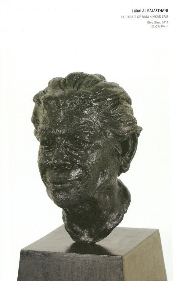 Portrait sculpture titled 'Portrait Of Ramkinkar Baij', 32x23x20 inches, by artist Hiralal Rajasthani on Fiber Glass