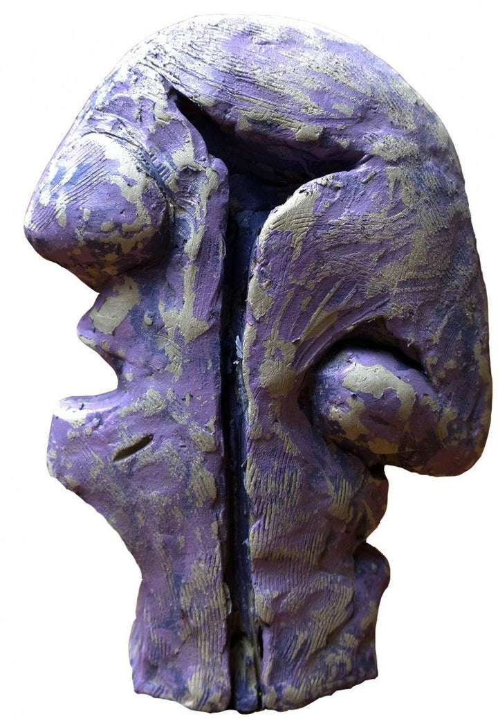 Figurative sculpture titled 'Portreat 2', 7x4x2 inches, by artist Ashwam Salokhe on Fiberglass