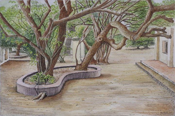 Nature watercolor artcontent titled 'Rendezvous', 18x12 inches, by artist Pradeesh on paper