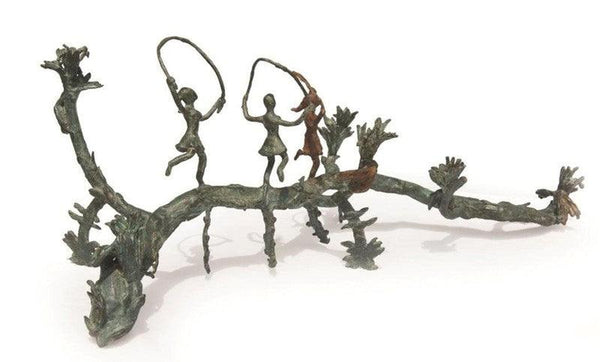 Figurative sculpture titled 'Rhythm 8', 9x21x7 inches, by artist Mrinal Kanti on Bronze