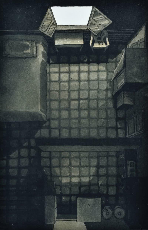 Other etching drawing titled 'Room II', 20x13 inches, by artist Kinnari Tondalekar on Paper