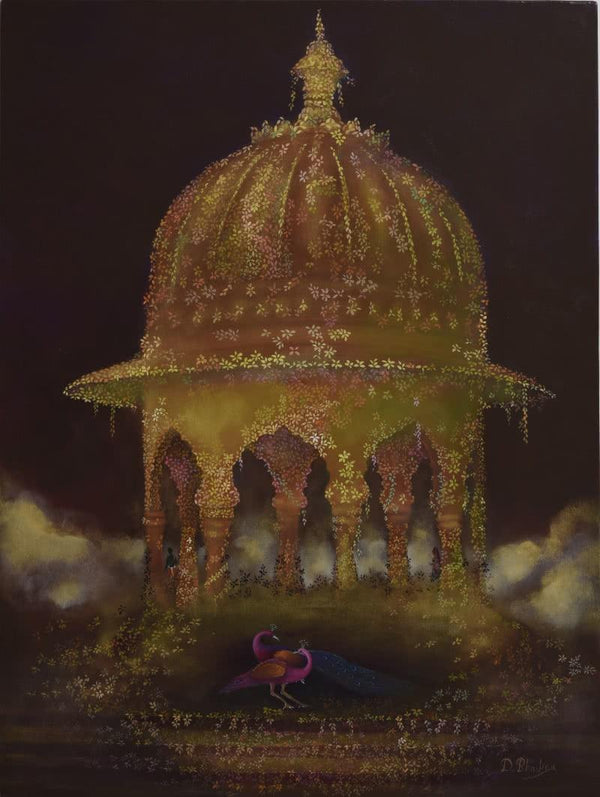 contemporary oil painting titled 'Royal Gardens', 36x48 inches, by artist Durshit Bhaskar on Canvas