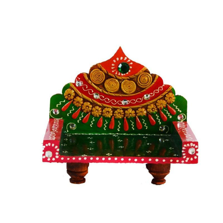 Lifestyle craft titled 'Royal Throne for Mandir(Temple)', 5x6x4 inches, by artist E Craft on Paper