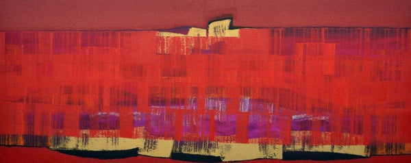 Abstract oil painting titled 'Search Of Eternity 10', 30x72 inches, by artist Raghu Neware on Canvas