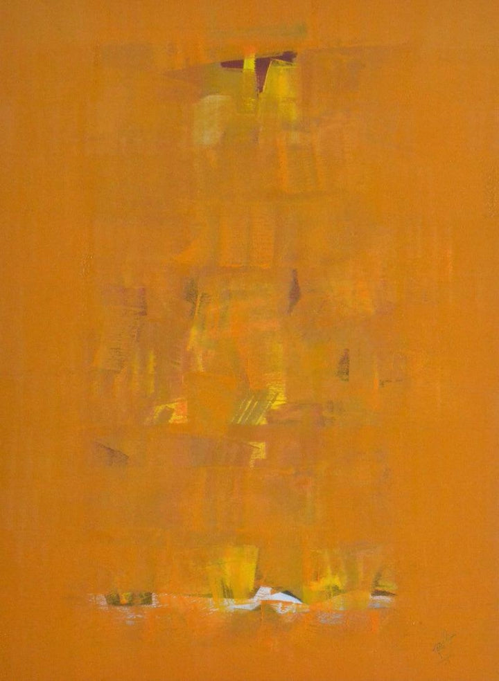 Abstract oil painting titled 'Search of Eternity 31', 36x40 inches, by artist Raghu Neware on Canvas