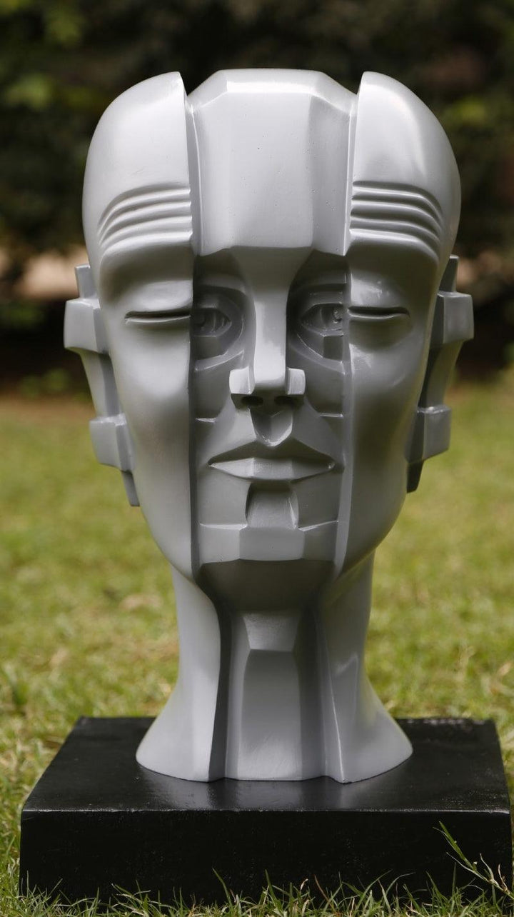 Figurative sculpture titled 'Shades Of Life 3', 12x11x19 inches, by artist Vivek Kumar on Fiberglass