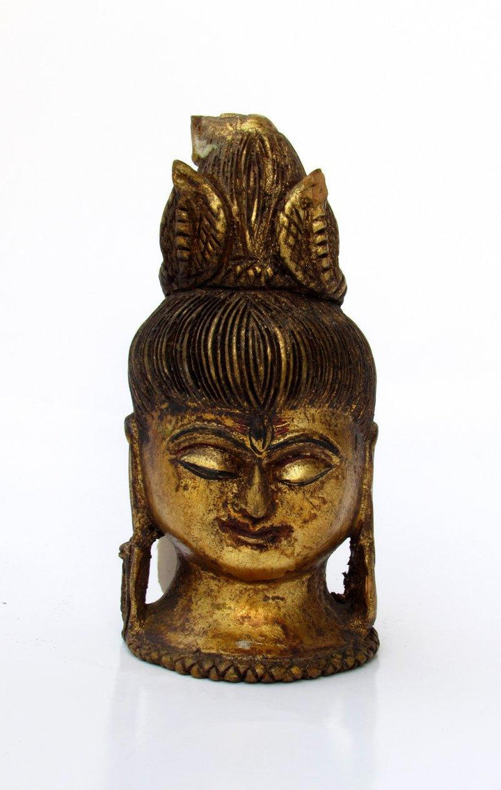 Religious handicraft titled 'SHIVA', 4x2x2 inches, by artist ICA on wood