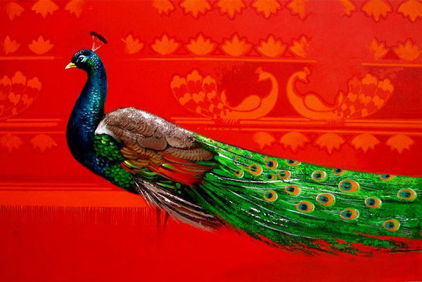 Animals acrylic painting titled 'sold', 36x24 inches, by artist Prakash Pore on Canvas