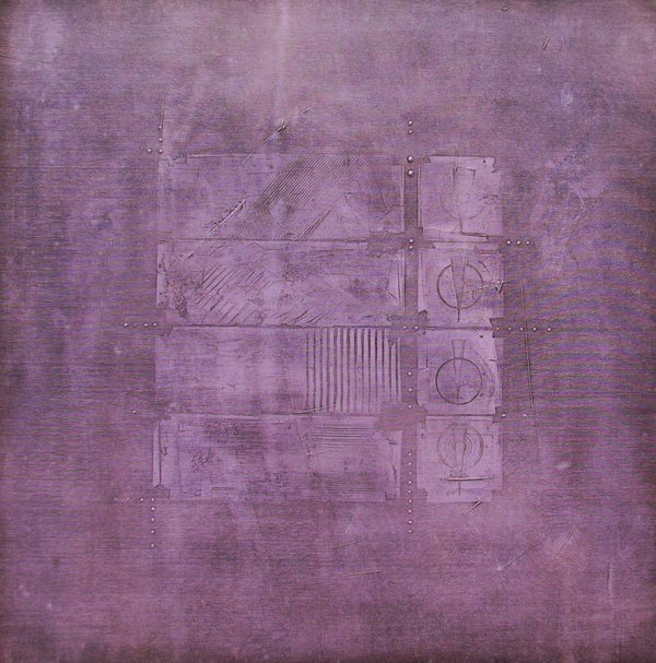 Abstract acrylic painting titled 'Solid Mauve Abstract', 36x36 inches, by artist Mohit Bhatia on Canvas