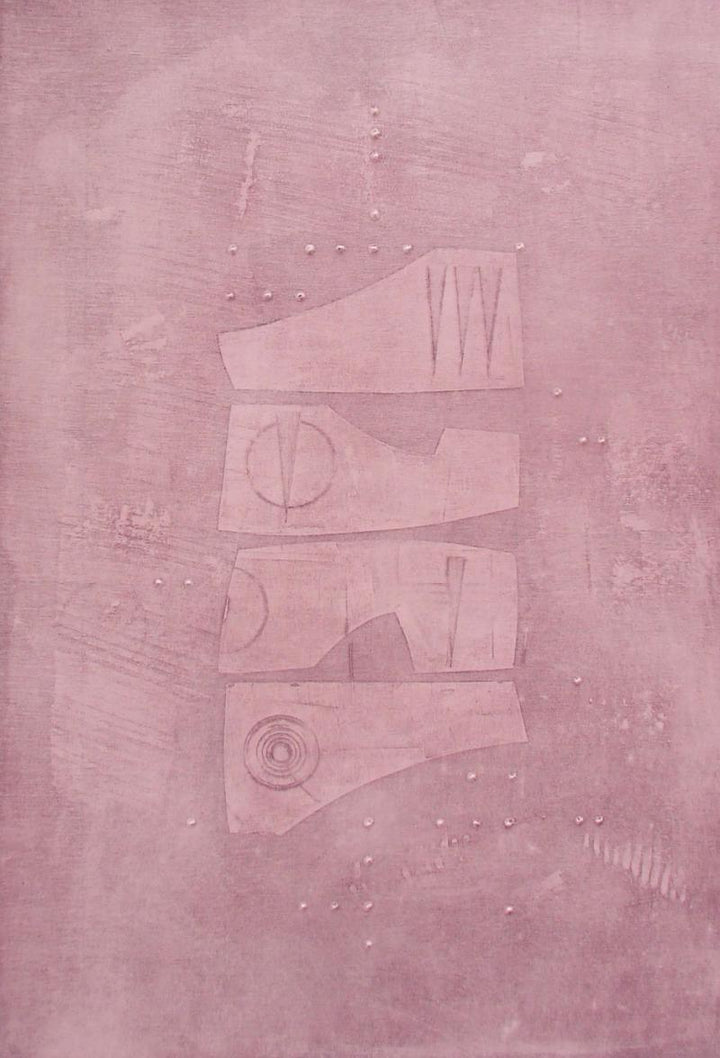 Abstract acrylic painting titled 'Solid Pink Abstract', 24x36 inches, by artist Mohit Bhatia on Canvas