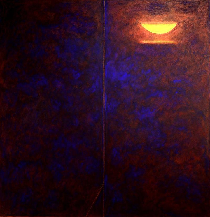 Abstract acrylic painting titled 'Solitude 6', 48x48 inches, by artist Surendra Chaware on Canvas